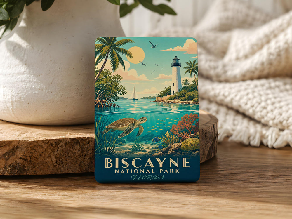 Biscayne National Park Fridge Magnet, Florida Keys Souvenir, Coastal Island Nature Scene Magnet, Travel Keepsake Gift