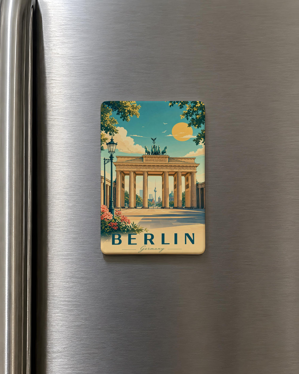 Brandenburg Gate Fridge Magnet, Berlin Landmark Souvenir Magnet, Germany Travel Gift, Iconic City Monument Magnet