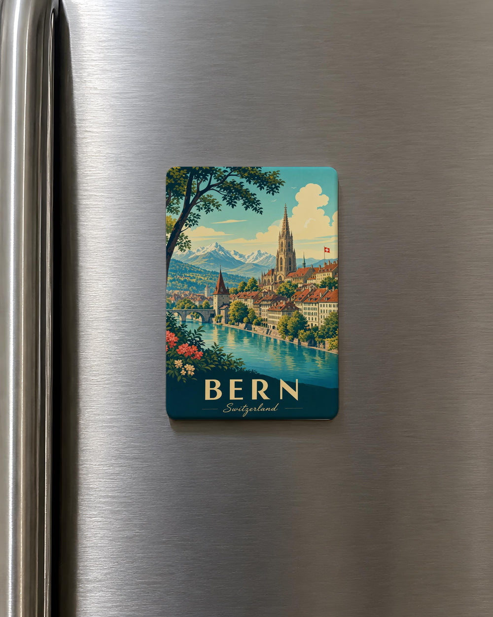 Bern Switzerland Fridge Magnet, Bern City Souvenir Magnet, Switzerland Travel Gift, Bern Landmark Keepsake Magnet