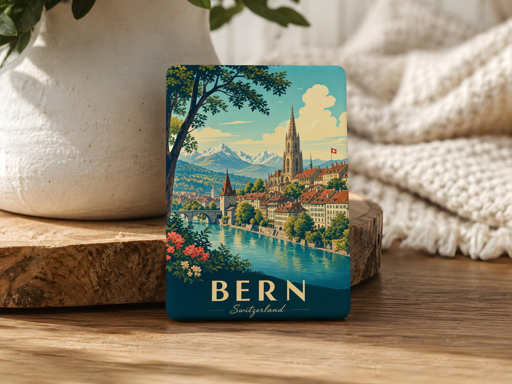 Bern Switzerland Fridge Magnet, Bern City Souvenir Magnet, Switzerland Travel Gift, Bern Landmark Keepsake Magnet