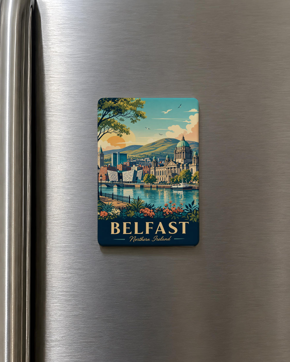 Belfast Northern Ireland Fridge Magnet, Belfast City Souvenir Magnet, Northern Ireland Travel Gift, Belfast Landmark Magnet