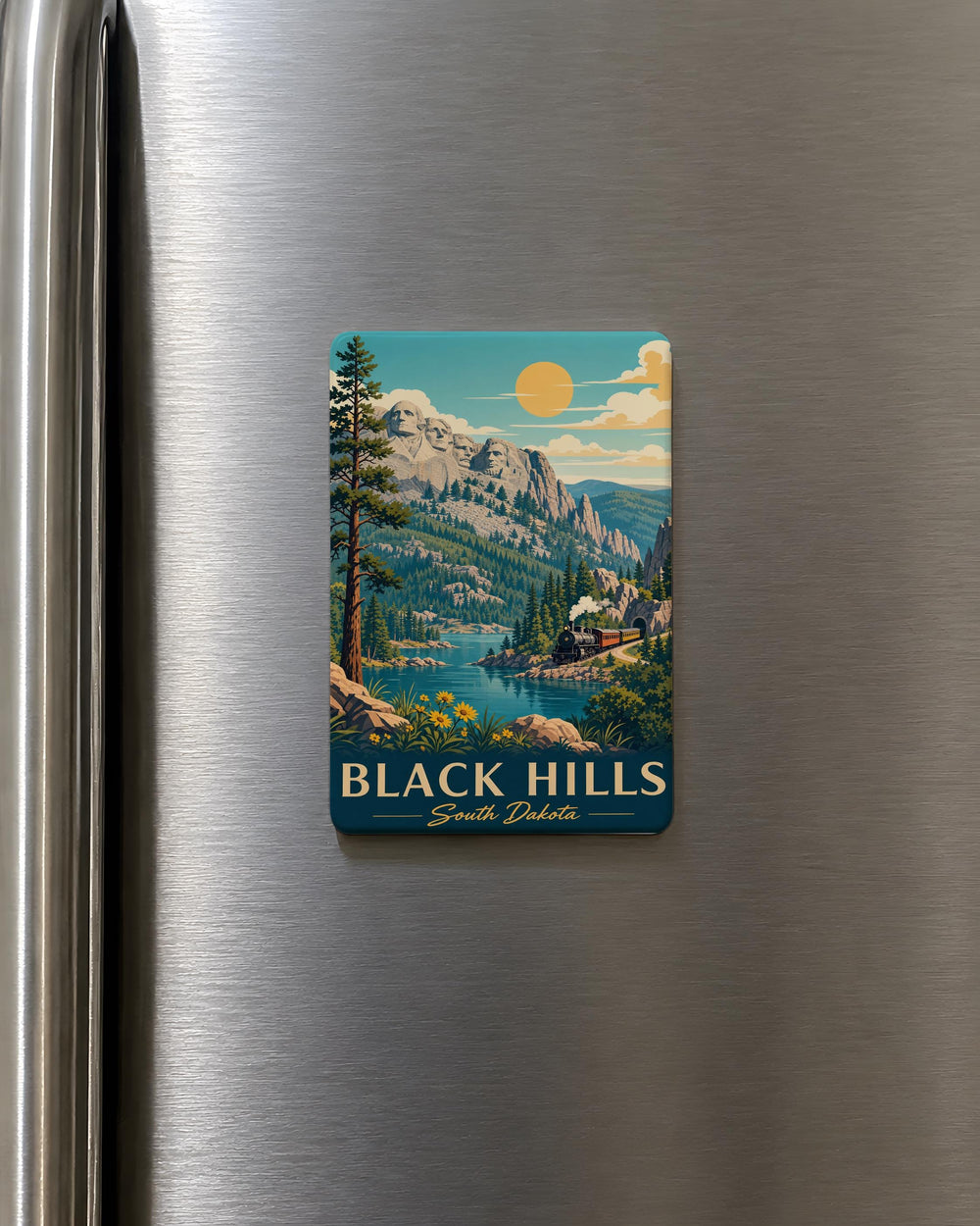 Black Hills Fridge Magnet, South Dakota Hills Souvenir Magnet, Black Hills Travel Keepsake, Mount Rushmore Area Magnet