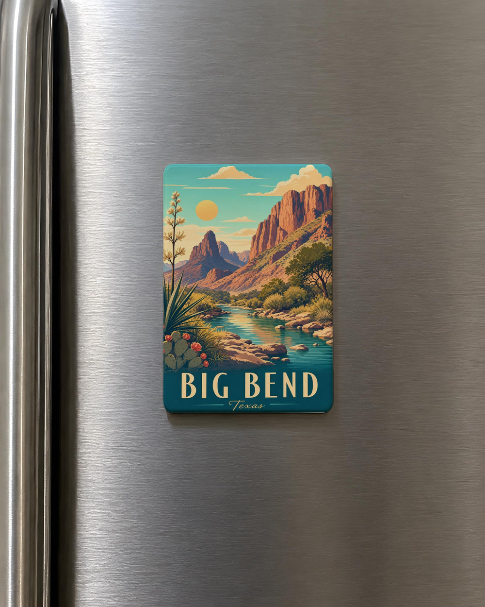 Big Bend National Park Fridge Magnet, Texas Desert Landscape Souvenir Magnet, Rio Grande Canyon Travel Keepsake Magnet