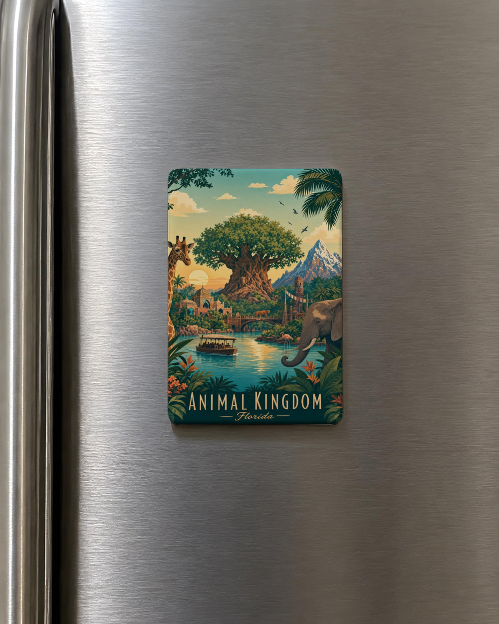 Animal Kingdom Fridge Magnet, Wildlife Animals Magnet, Safari Zoo Animal Lover Gift, Nature Wildlife Kitchen Decor