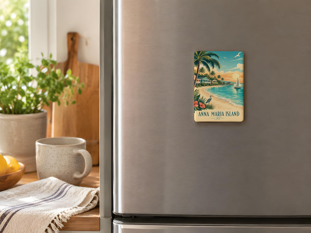Anna Maria Island Florida Fridge Magnet, Anna Maria Island FL Souvenir Magnet, Beach Vacation Coastal Gift Magnet