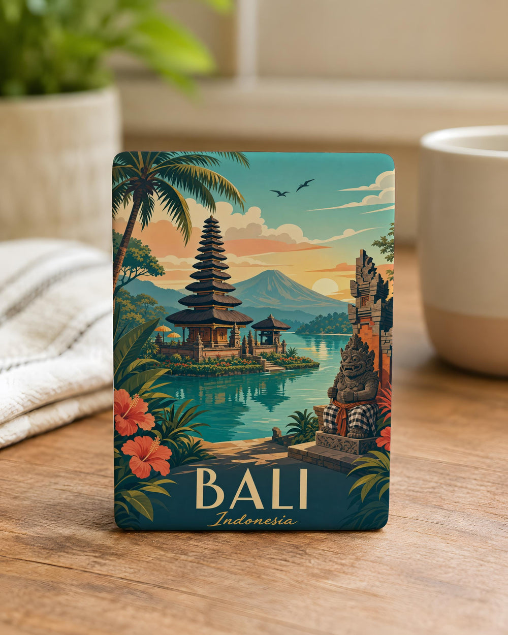 Bali Indonesia Fridge Magnet, Bali Travel Souvenir, Indonesia Vacation Keepsake, Bali Landmark Magnet, Bali Gift