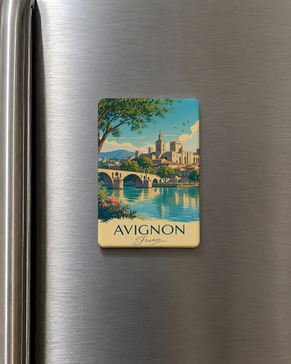 Avignon France Fridge Magnet, Avignon Souvenir Magnet, Provence Travel Gift, French City Landmark Refrigerator Magnet