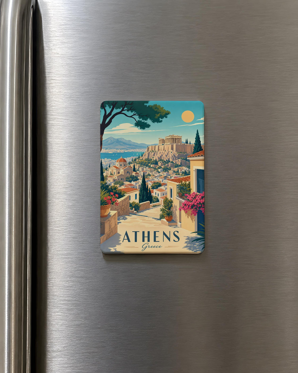 Athens Greece Fridge Magnet, Athens Souvenir Magnet, Greece Travel Gift, Athens Landmark Refrigerator Magnet