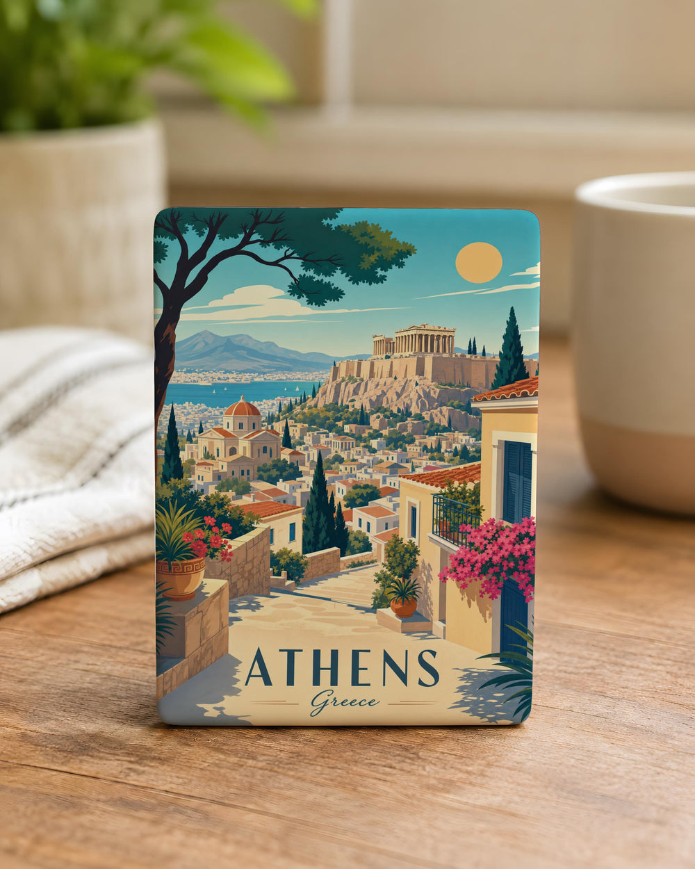 Athens Greece Fridge Magnet, Athens Souvenir Magnet, Greece Travel Gift, Athens Landmark Refrigerator Magnet