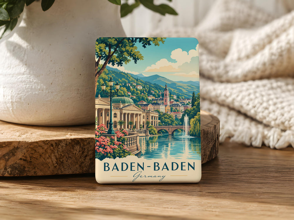 Baden-Baden Germany Fridge Magnet, Baden-Baden Souvenir Magnet, Germany Travel Gift, Baden-Baden Landmark Keepsake Magnet