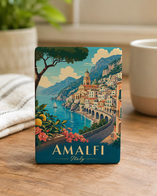 Amalfi Italy Fridge Magnet, Amalfi Coast Souvenir Magnet, Italy Travel Gift, Coastal Town Landmark Magnet, Mediterranean Vacation Keepsake