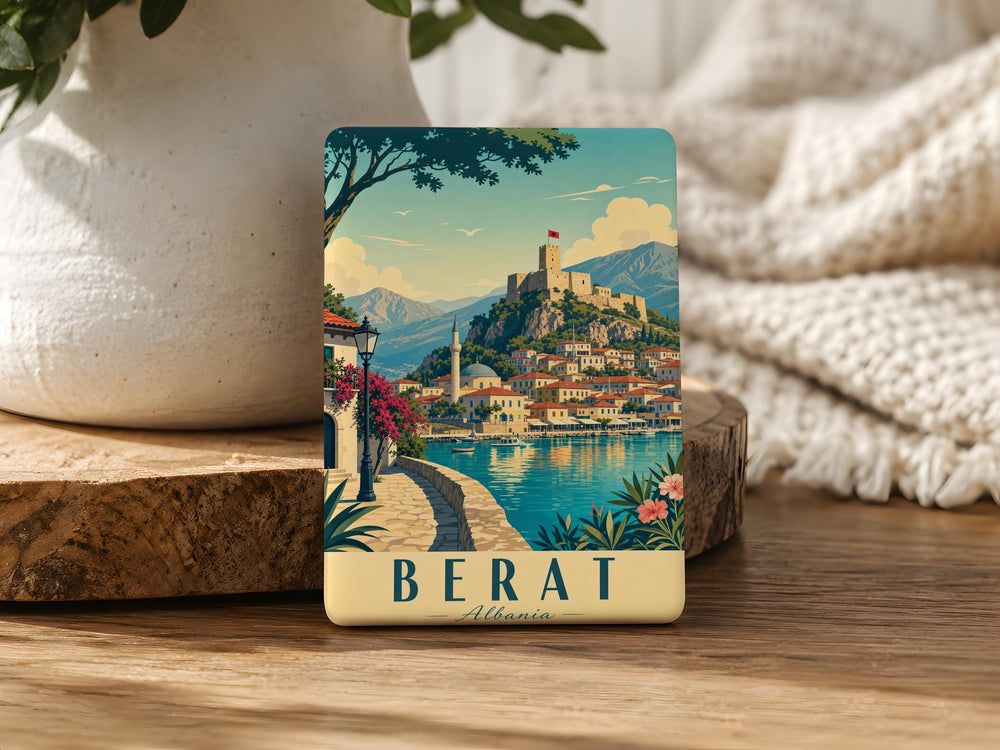 Albania Fridge Magnet, Albania Souvenir Magnet, Albanian Travel Gift, Albania Map Magnet, Albania Flag Magnet, Balkan Keepsake Magnet