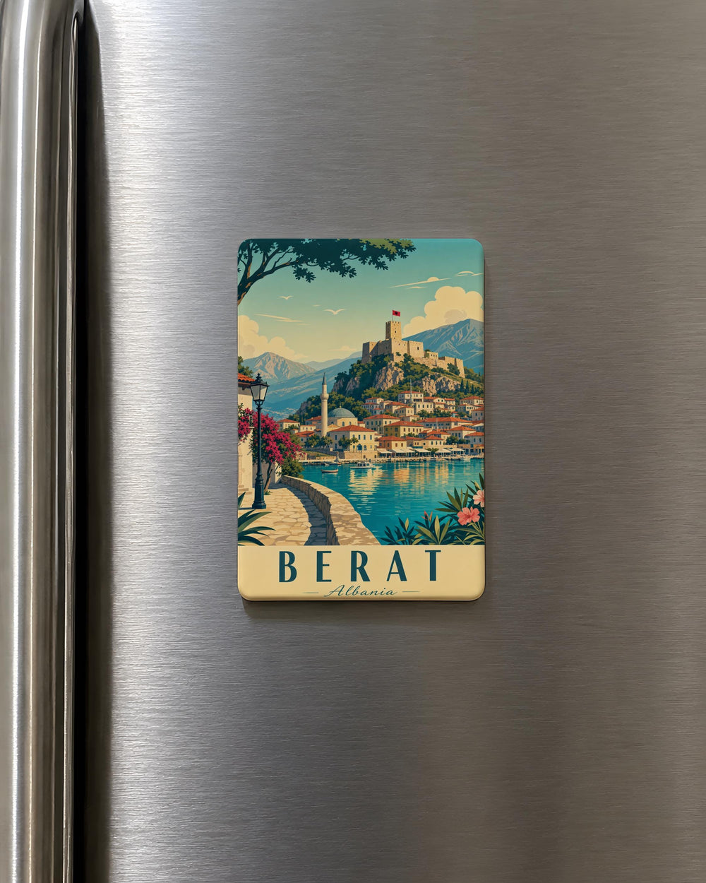 Albania Fridge Magnet, Albania Souvenir Magnet, Albanian Travel Gift, Albania Map Magnet, Albania Flag Magnet, Balkan Keepsake Magnet