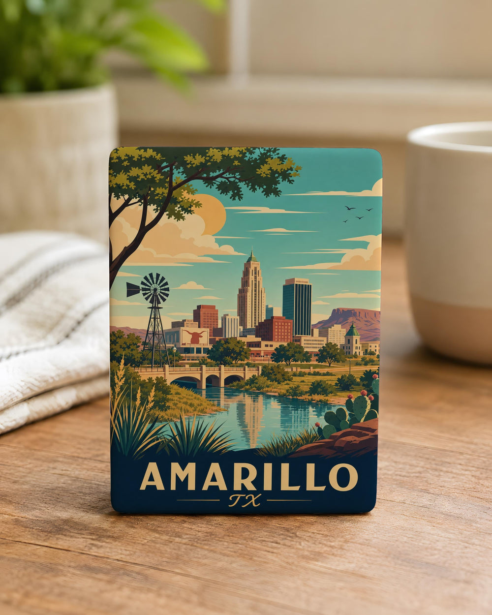 Amarillo Texas Fridge Magnet, Amarillo TX Souvenir Magnet, Texas Travel Gift, Amarillo City Keepsake Magnet