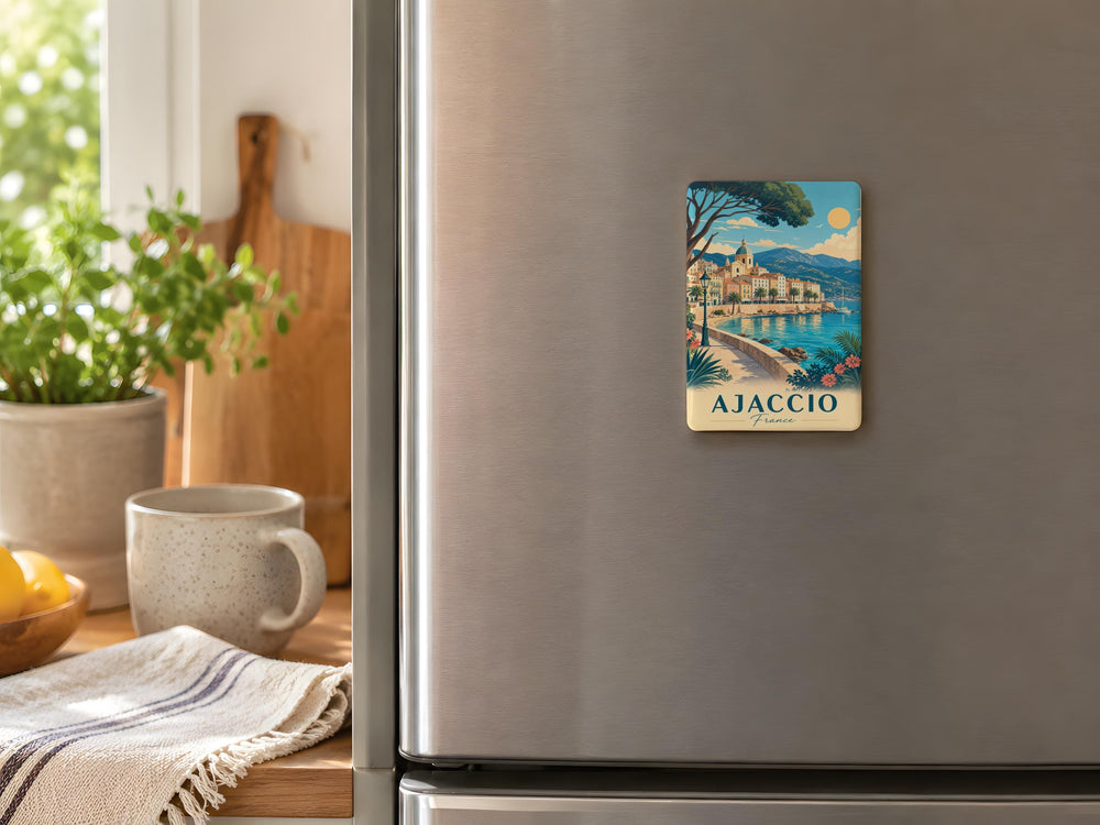 Ajaccio France Fridge Magnet, Ajaccio Corsica Souvenir Magnet, Ajaccio Travel Gift, France Vacation Keepsake Magnet