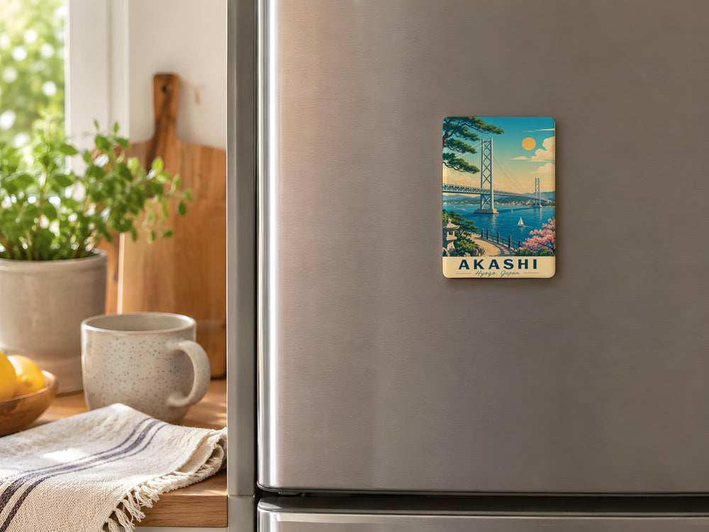 Akashi Kaikyo Bridge Fridge Magnet Japan Landmark Souvenir Kitchen Decor Gift
