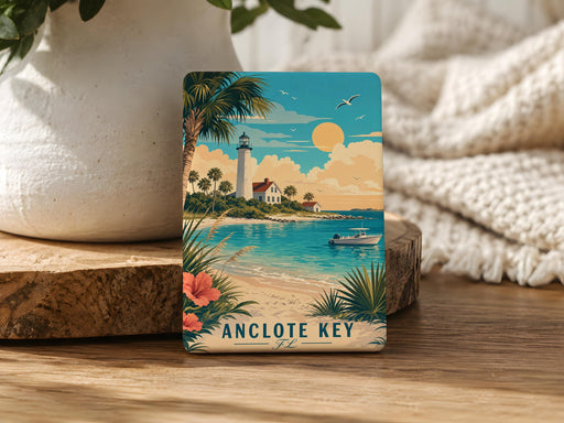 Anclote Key FL Fridge Magnet, Anclote Key Florida Souvenir Magnet, Coastal Island Travel Keepsake, Gulf Coast Gift