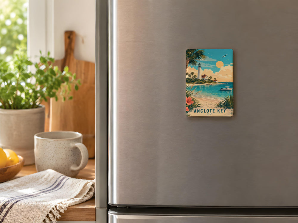 Anclote Key FL Fridge Magnet, Anclote Key Florida Souvenir Magnet, Coastal Island Travel Keepsake, Gulf Coast Gift