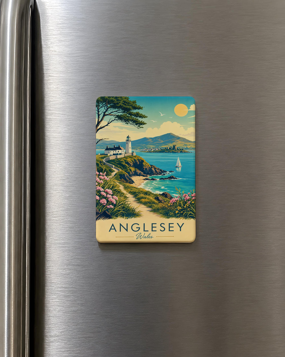 Anglesey Wales Fridge Magnet, Anglesey Island Souvenir Magnet, Wales Travel Keepsake, Anglesey Landmark Magnet, Cymru Gift