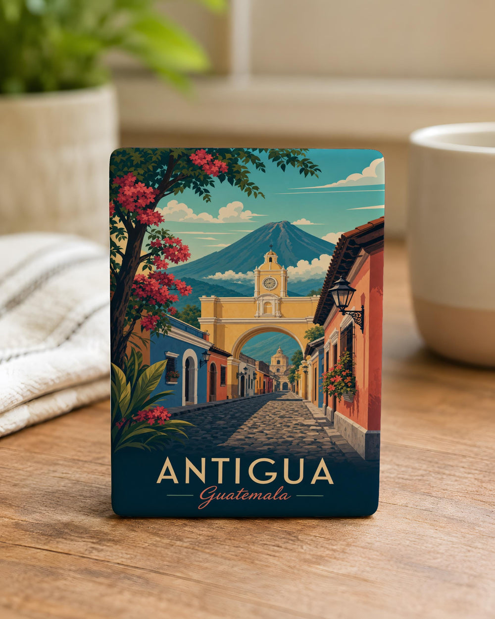 Antigua Guatemala Fridge Magnet, Guatemala Travel Souvenir, Antigua City Landmark Keepsake, Central America Gift