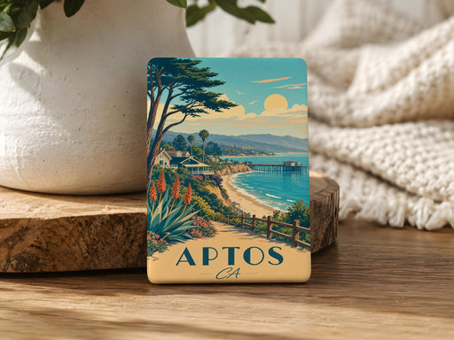 Aptos California Fridge Magnet, Aptos CA Souvenir Magnet, Santa Cruz County Travel Gift, Beach Town Keepsake Magnet