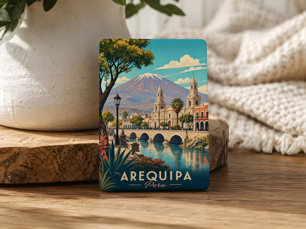 Arequipa Peru Fridge Magnet, Arequipa City Souvenir Magnet, Peru Travel Gift, Arequipa Landmark Keepsake Magnet