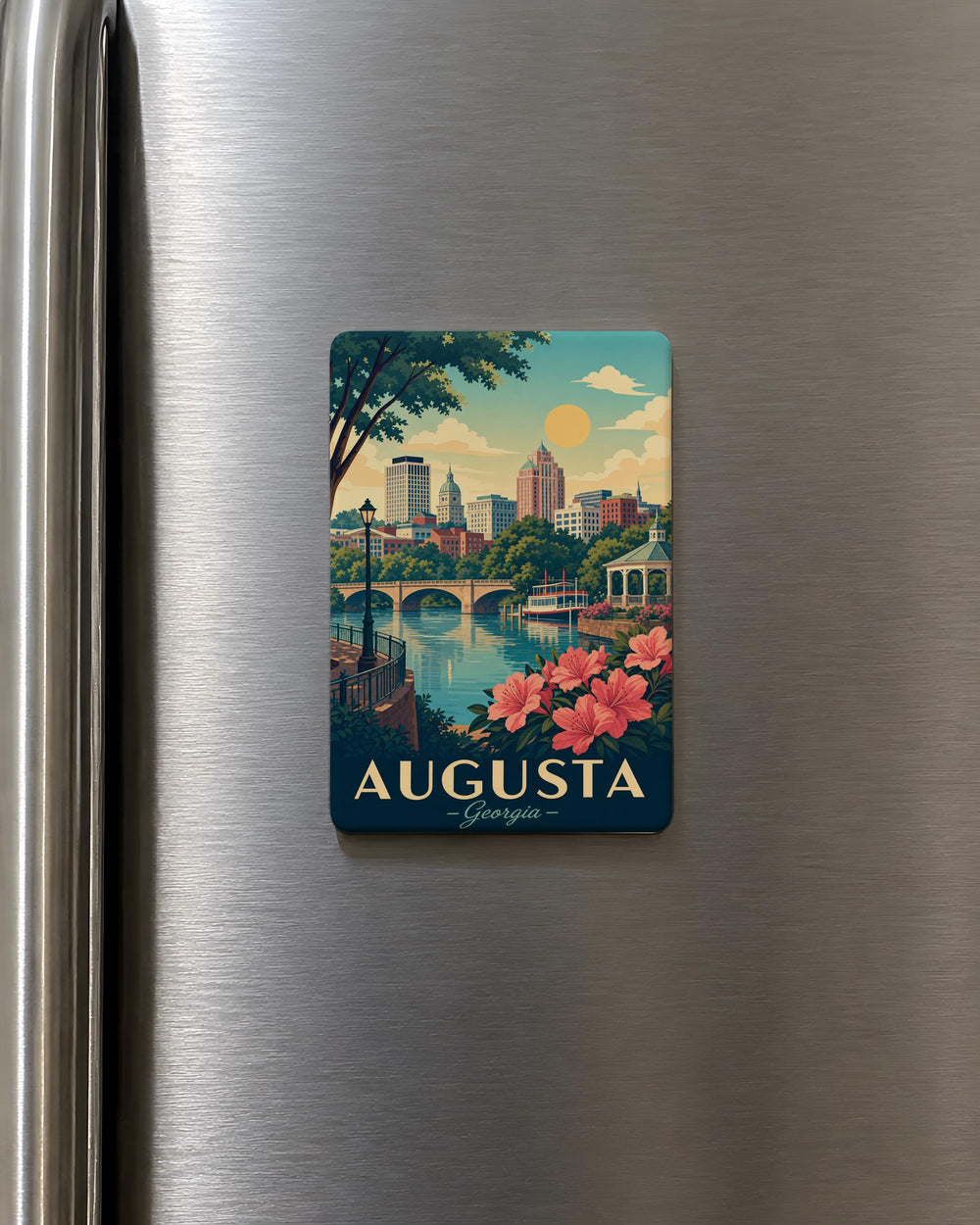 Augusta Georgia Fridge Magnet, Augusta GA Souvenir Magnet, Augusta City Landmark Travel Keepsake Magnet