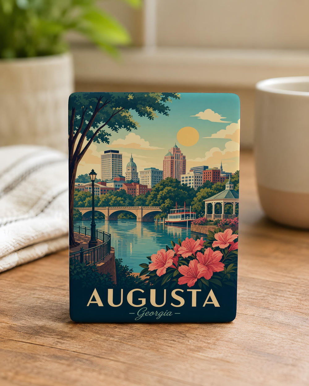 Augusta Georgia Fridge Magnet, Augusta GA Souvenir Magnet, Augusta City Landmark Travel Keepsake Magnet