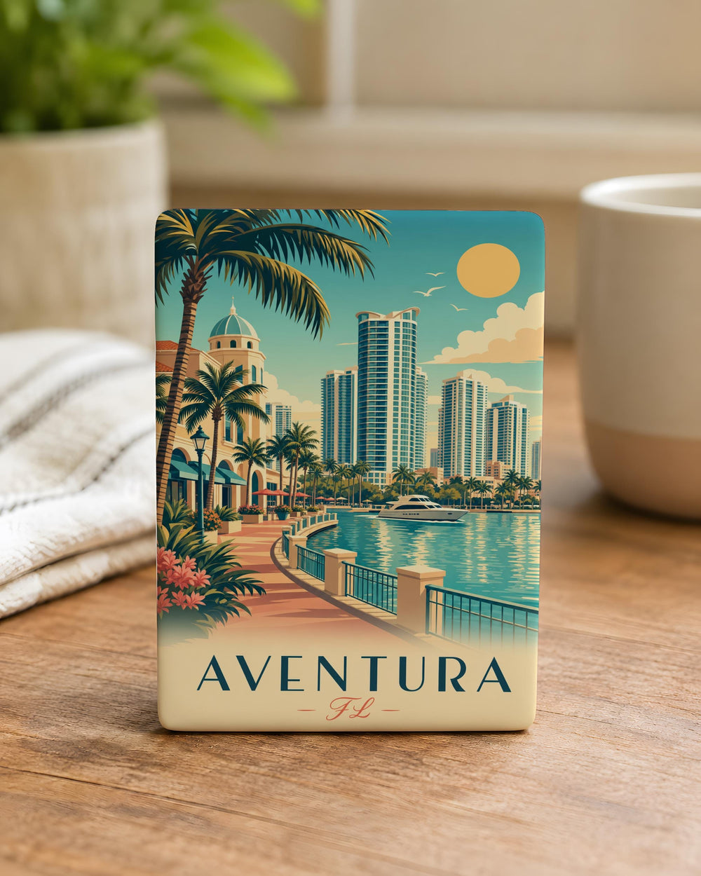 Aventura Florida Fridge Magnet, Aventura FL Souvenir Magnet, Miami-Dade Travel Gift, Florida City Keepsake Magnet