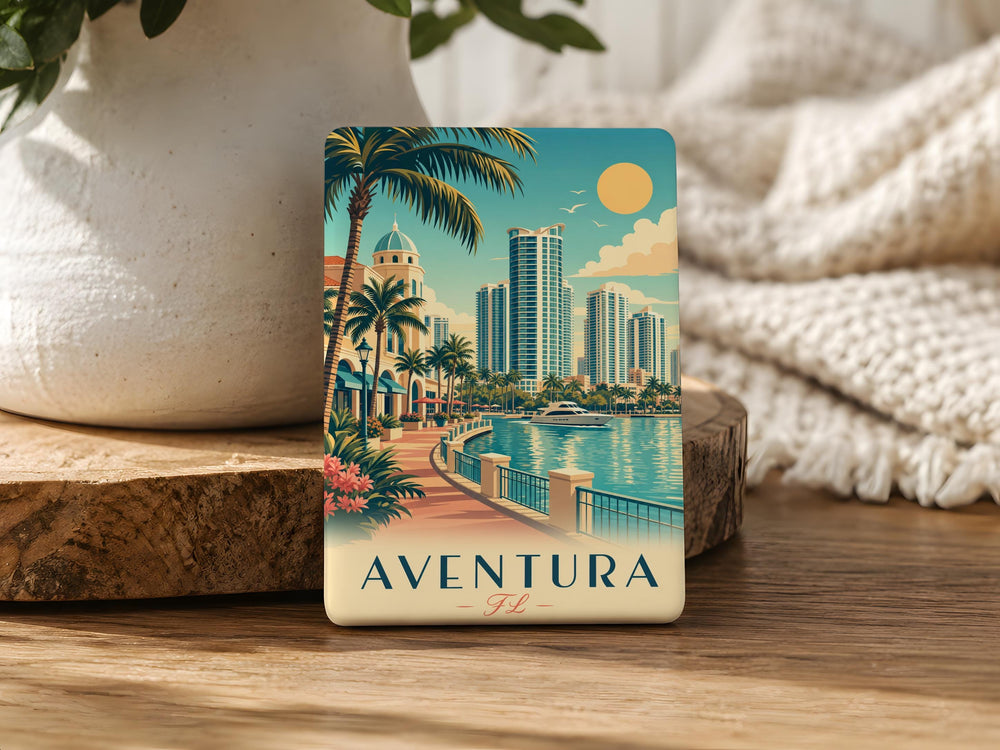 Aventura Florida Fridge Magnet, Aventura FL Souvenir Magnet, Miami-Dade Travel Gift, Florida City Keepsake Magnet