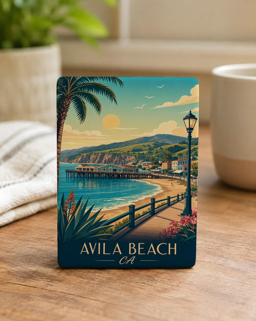 Avila Beach CA Fridge Magnet, California Coast Souvenir Magnet, Avila Beach Vacation Travel Gift, Central Coast Keepsake Magnet