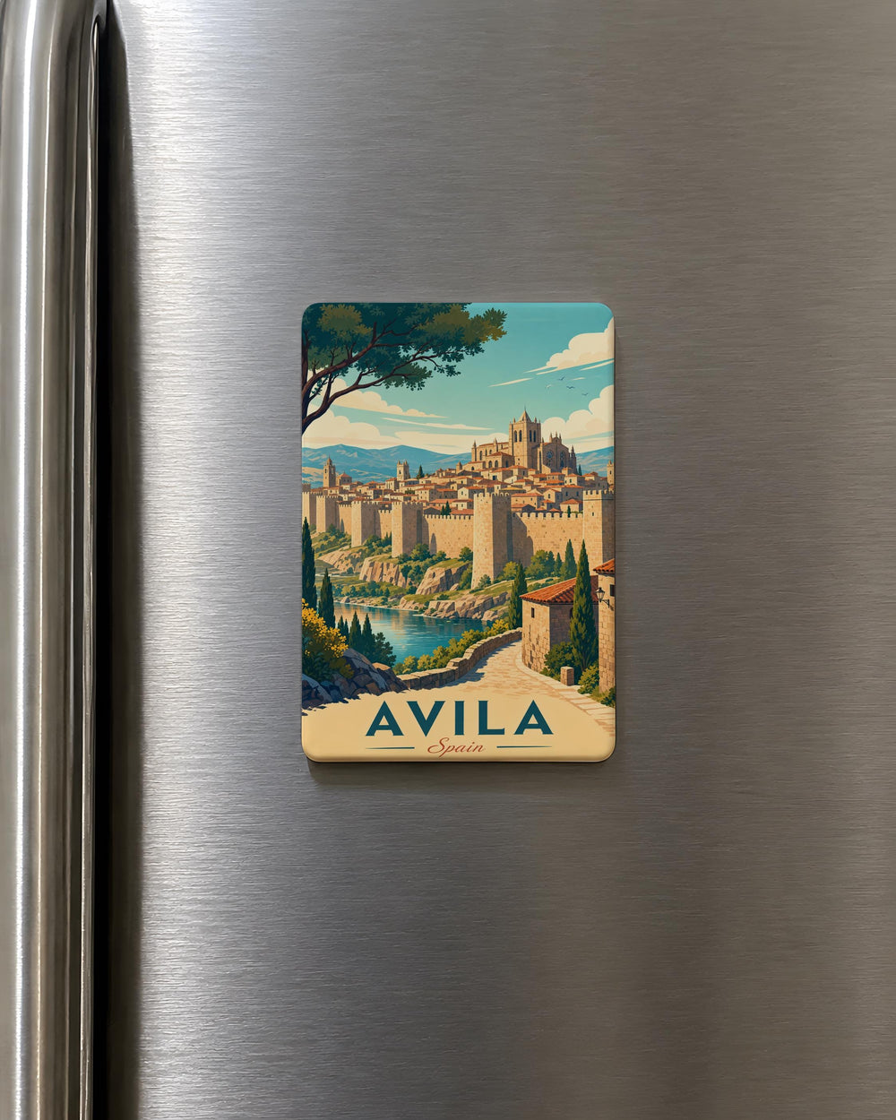 Avila Spain Fridge Magnet, Avila City Souvenir Magnet, Spain Travel Gift, Avila Landmark Keepsake Magnet