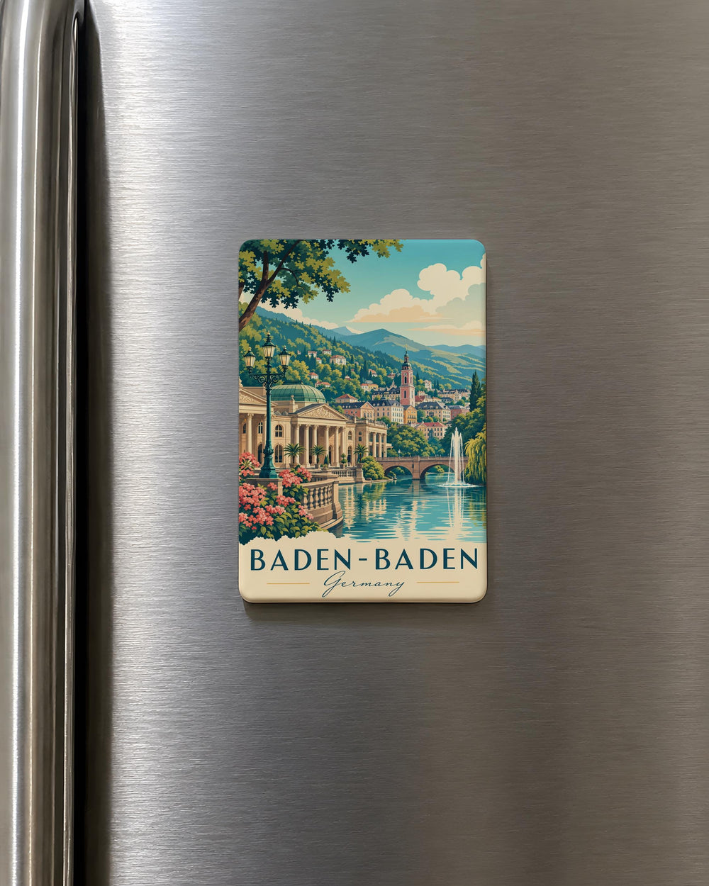 Baden-Baden Germany Fridge Magnet, Baden-Baden Souvenir Magnet, German Travel Gift, Baden-Baden Landmark Magnet