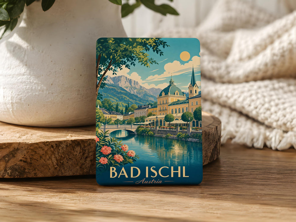 Bad Ischl Austria Fridge Magnet, Bad Ischl Souvenir Magnet, Austrian Travel Gift, Salzkammergut Keepsake Magnet