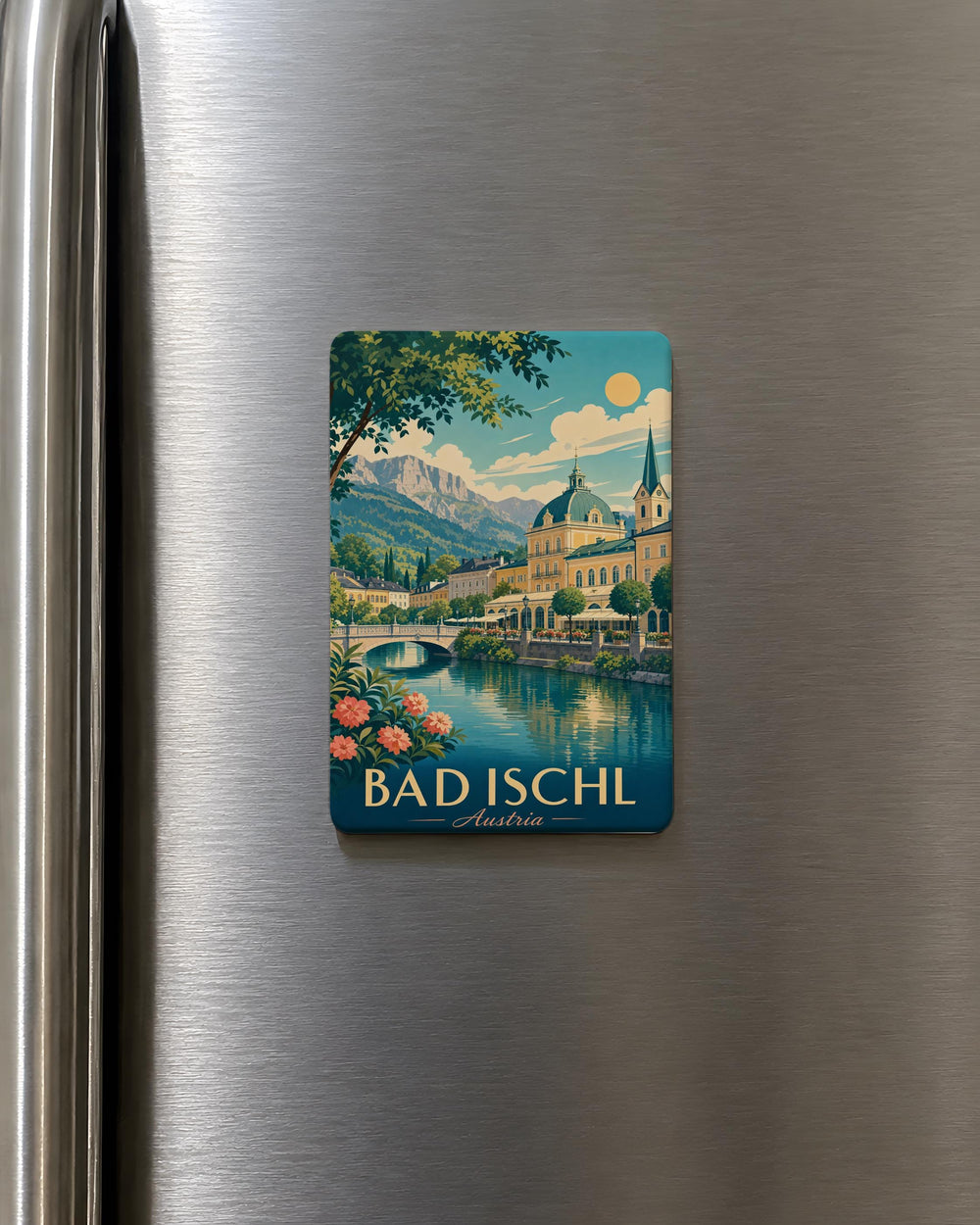 Bad Ischl Austria Fridge Magnet, Bad Ischl Souvenir Magnet, Austrian Travel Gift, Salzkammergut Keepsake Magnet