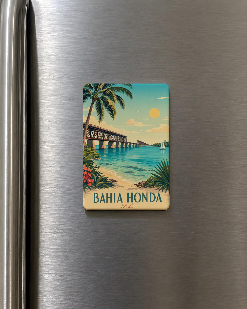 Bahia Honda Florida Keys Fridge Magnet, Bahia Honda State Park Souvenir Magnet, Beach Vacation Travel Gift