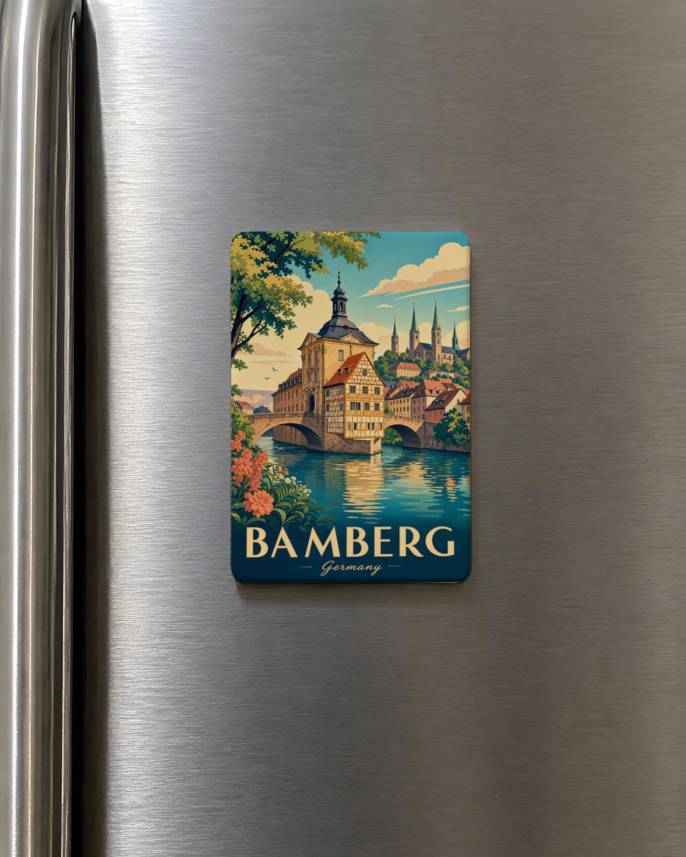 Bamberg Germany Fridge Magnet, Bamberg City Souvenir Magnet, Bavaria Travel Keepsake, German Landmark Refrigerator Magnet