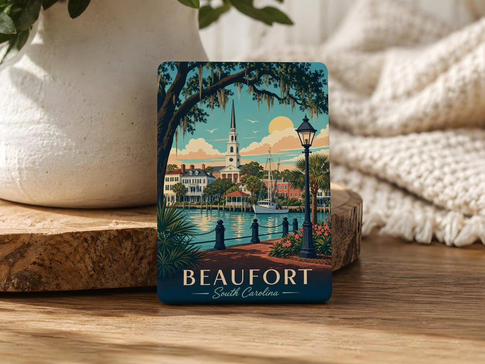 Beaufort South Carolina Fridge Magnet, Beaufort SC Souvenir Magnet, Coastal South Carolina Travel Keepsake Magnet