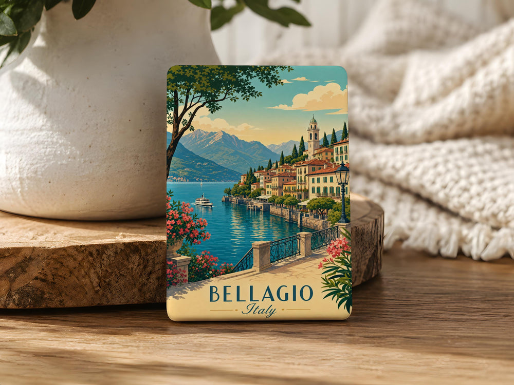 Bellagio Italy Fridge Magnet, Lake Como Village Souvenir Magnet, Italian Travel Gift, Bellagio Keepsake Magnet