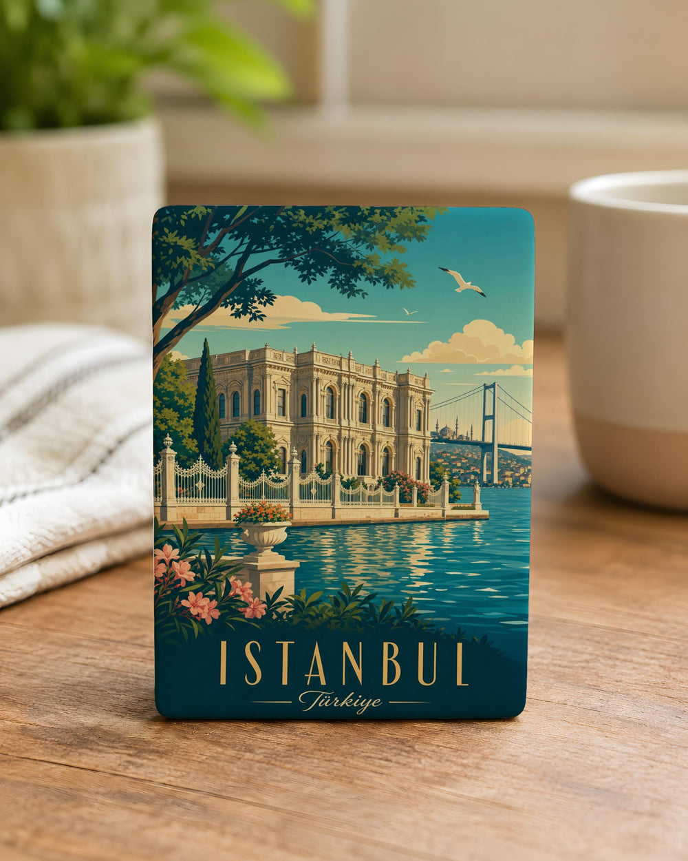 Beylerbeyi Palace Fridge Magnet, Istanbul Turkey Landmark Souvenir Magnet, Bosphorus Waterfront Palace Travel Gift