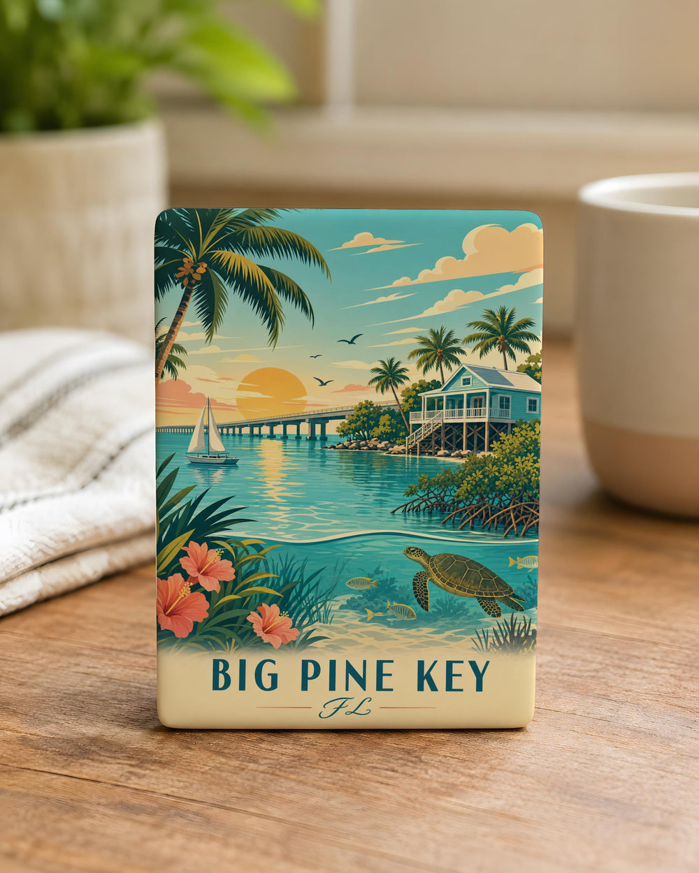 Big Pine Key FL Fridge Magnet, Florida Keys Souvenir Magnet, Big Pine Key Island Vacation Travel Keepsake Gift