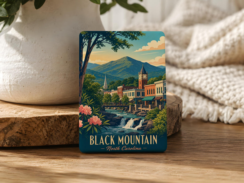 Black Mountain NC Fridge Magnet, Black Mountain North Carolina Souvenir, Blue Ridge Mountains Travel Keepsake Magnet