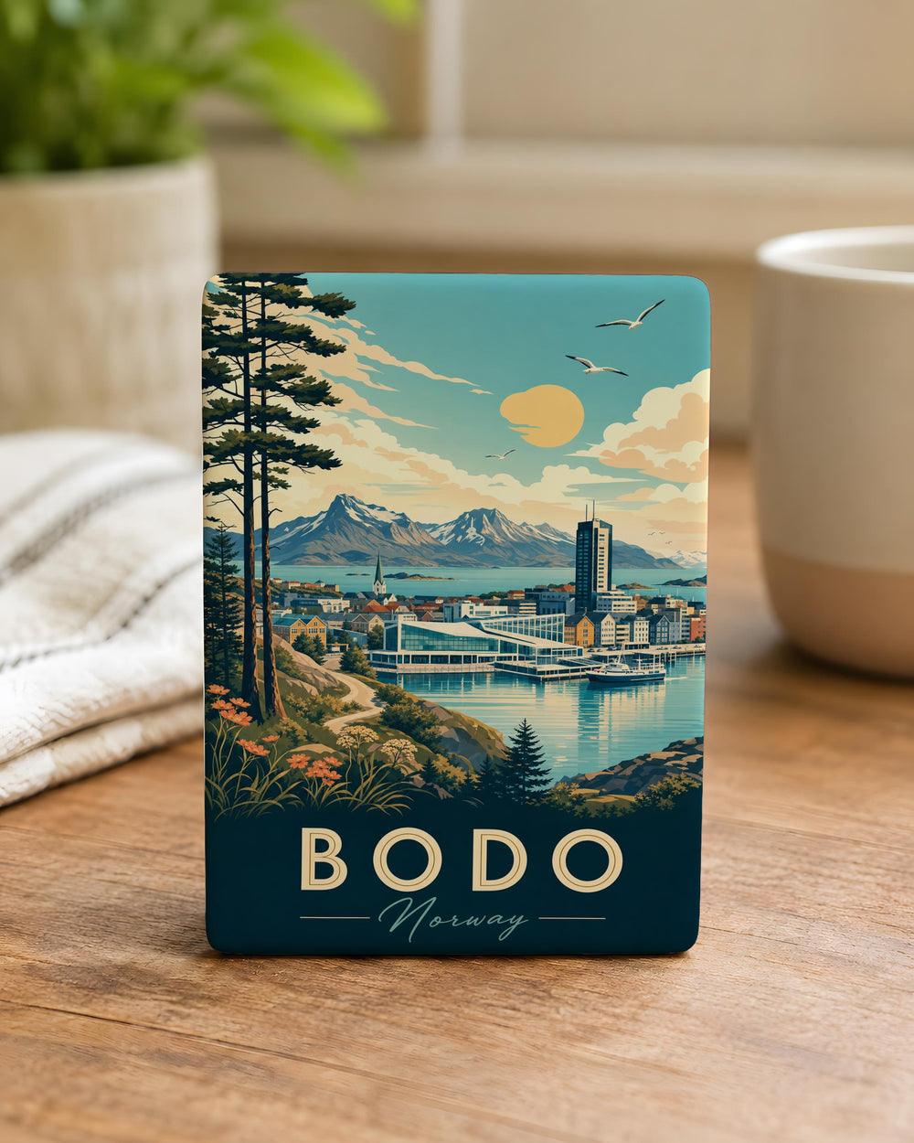 Bodo Norway Fridge Magnet, Bodø City Souvenir Magnet, Norway Travel Gift, Scandinavian Landmark Keepsake Magnet