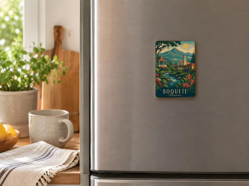 Boquete Panama Fridge Magnet, Boquete Souvenir Magnet, Panama Travel Gift, Boquete City Landmark Keepsake Magnet