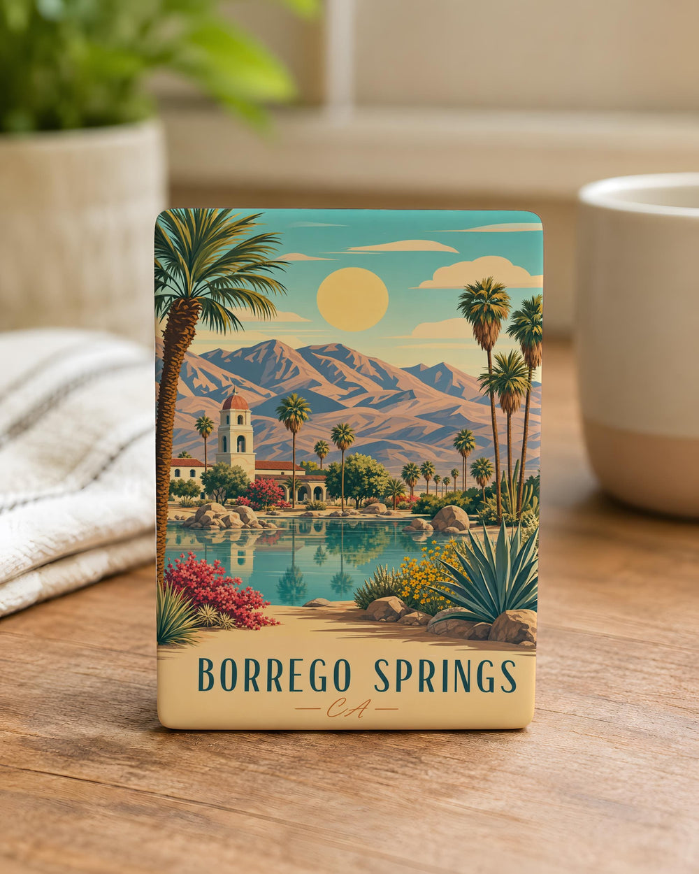 Borrego Springs CA Fridge Magnet, California Desert Town Souvenir Magnet, Borrego Springs Travel Gift, CA Vacation Keepsake