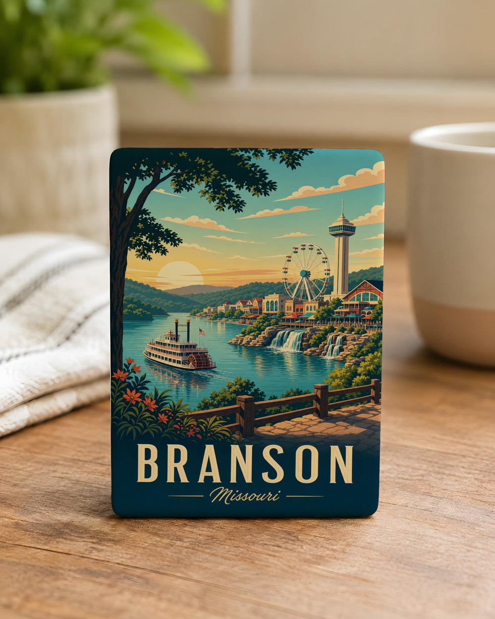 Branson Missouri Fridge Magnet, Branson MO Souvenir Magnet, Missouri Travel Gift, Branson Vacation Keepsake, Ozarks Magnet