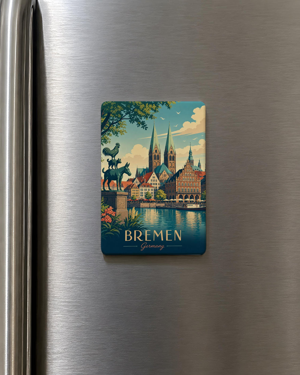 Bremen Germany Fridge Magnet, Bremen City Souvenir Magnet, Bremen Travel Gift, Germany Landmark Refrigerator Magnet