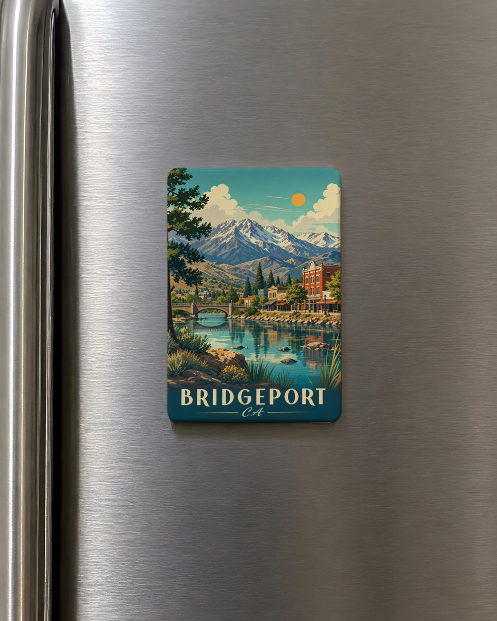Bridgeport California Fridge Magnet, Bridgeport CA Souvenir, Eastern Sierra Travel Keepsake, Mountain Town Gift