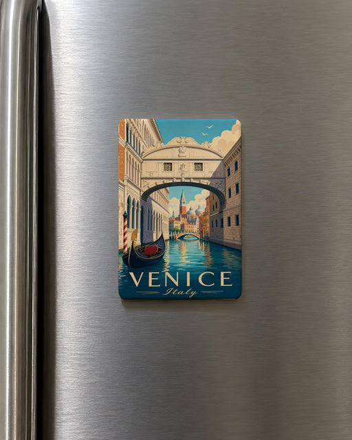 Bridge of Sighs Fridge Magnet, Venice Italy Landmark Souvenir, Romantic Canal Bridge Travel Keepsake Magnet
