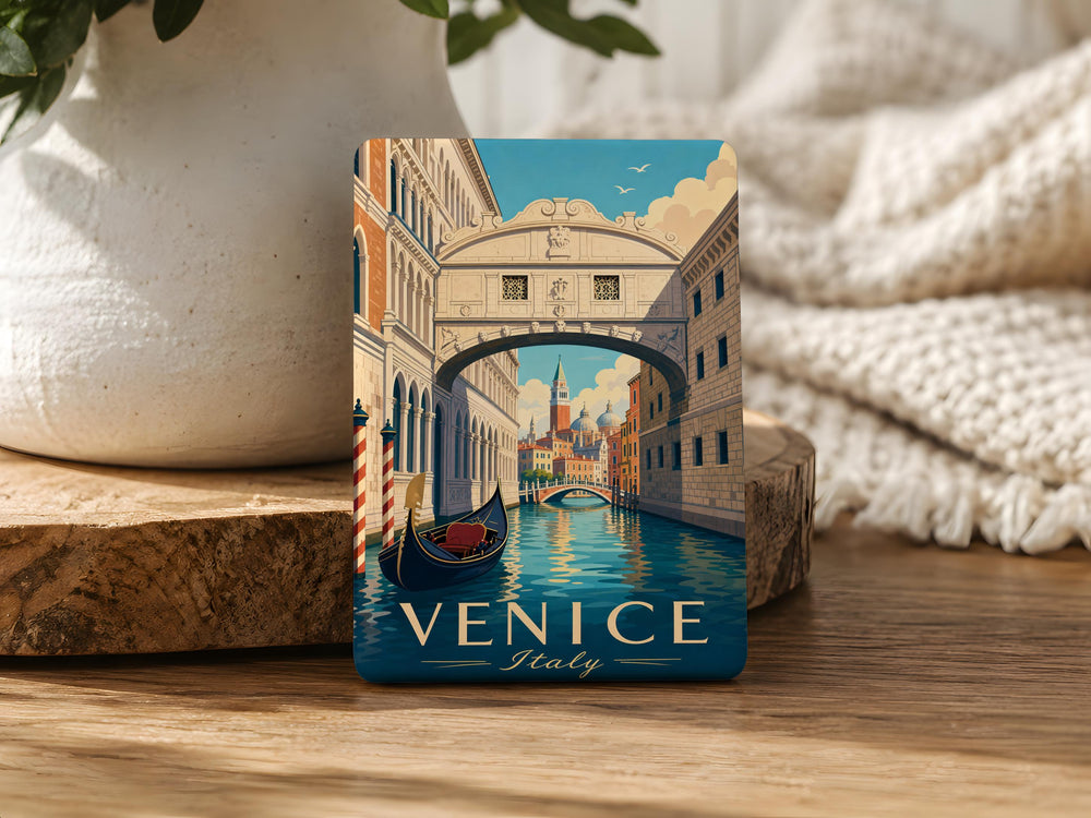 Bridge of Sighs Fridge Magnet, Venice Italy Landmark Souvenir, Romantic Canal Bridge Travel Keepsake Magnet